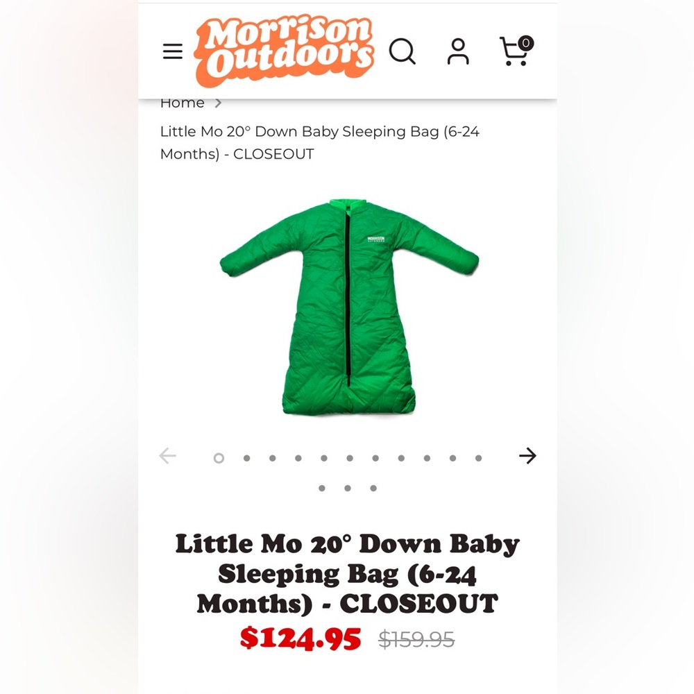 6-24 month Down Baby Sleeping Bag - Morrison Outdoors